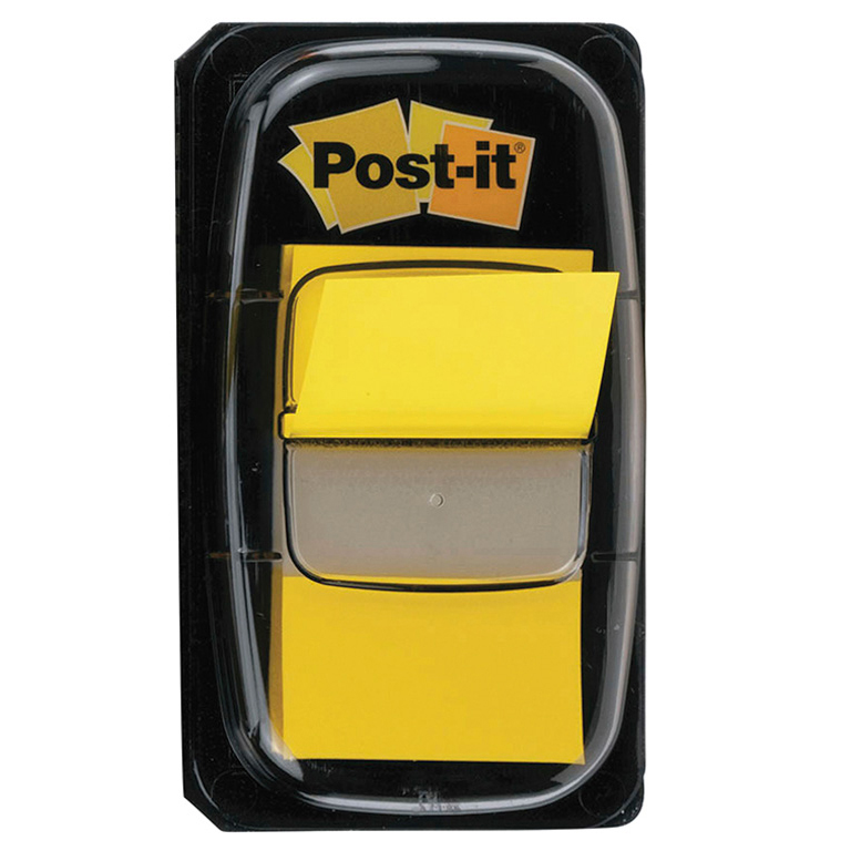 BANDERITAS SEPARADORAS AUTOADHESIVAS POST-IT 25,4MMX43MM DISPENSADOR AMARILLO 50 UNIDADES