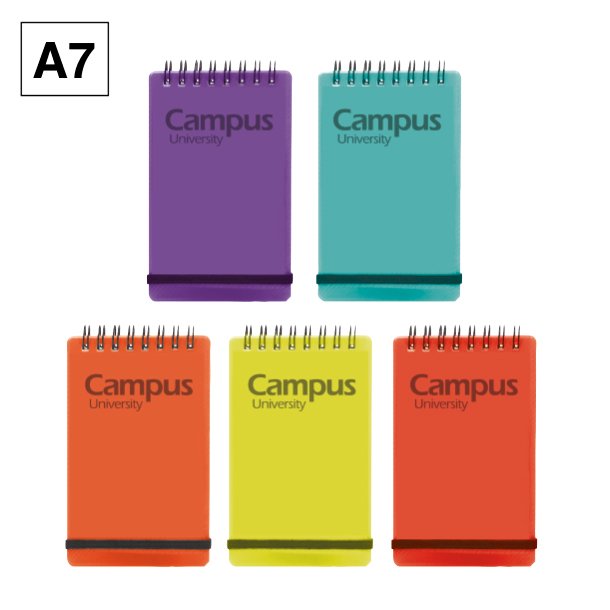 BLOC ESPIRAL TAPA POLIPROPILENO CAMPUS UNIVERSITY A7 60 HOJAS 70 GRAMOS CUADRICULA 4 MM.