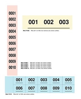 TIRAS DE RIFA DEL 1 AL 3000 MAKRO PAPER 15 UNIDADES