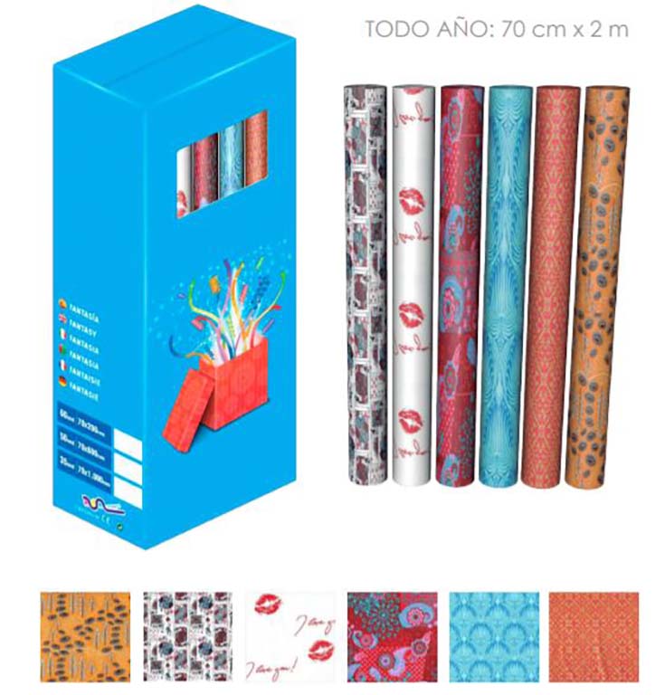 Papel de regalo 70x200 Surtido