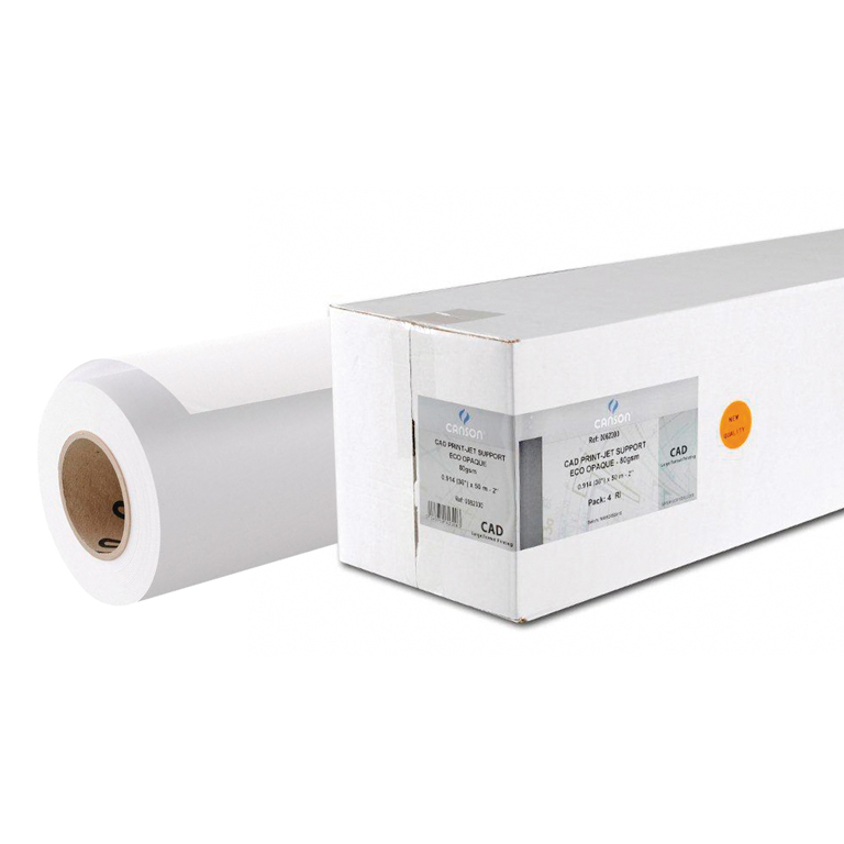 PAPEL PLOTTER CANSON 80 GRAMOS STANDARD PREMIUM INKJET 24 PULGADAS - 610 MMX 50M