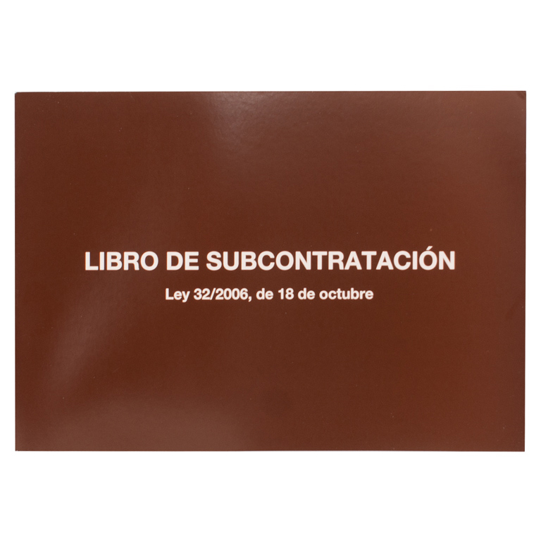 LIBRO SUBCONTRATACIÓN MIQUEL RIUS CASTELLANO FOLIO 10 HOJAS