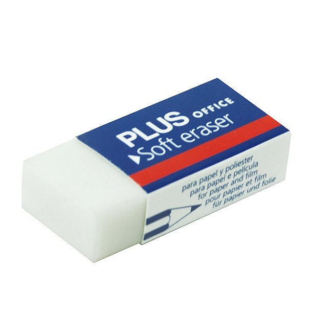 GOMA DE BORRAR PLUS OFFICE SOFT BORRADOR US30 BLANCO