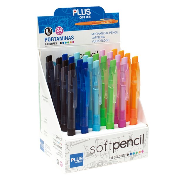 PORTAMINAS PLUS OFFICE SOFT PENCIL COLORES SURTIDOS