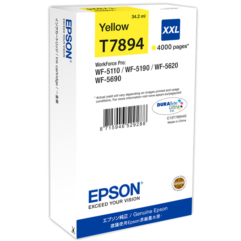 CARTUCHO INK-JET EPSON T7894 XXL AMARILLO