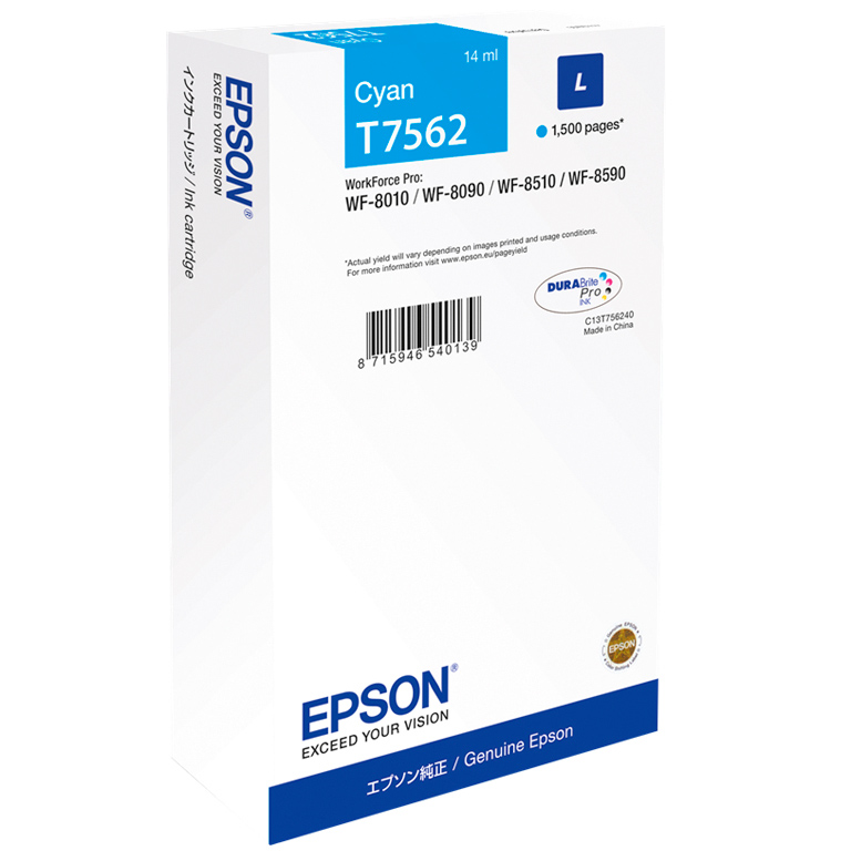 CARTUCHO INK-JET EPSON T7562 L CIAN