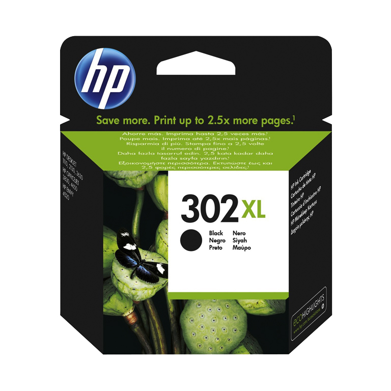 CARTUCHO INK-JET HP 302 XL F6U68AE NEGRO