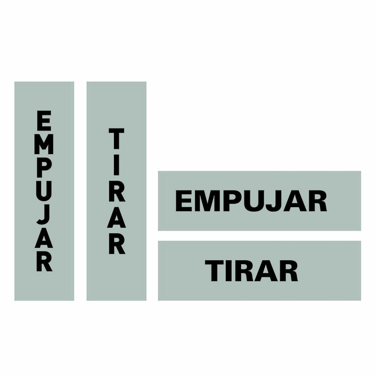 ETIQUETAS DE SEÑALIZACIÓN APLI EMPUJAR/TIRAR