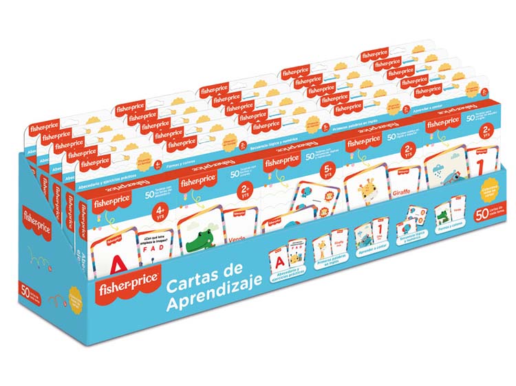 DISPLAY CARTAS EDUCATIVAS 25 PIEZAS 5X5 FISHER-PRICE CAYRO