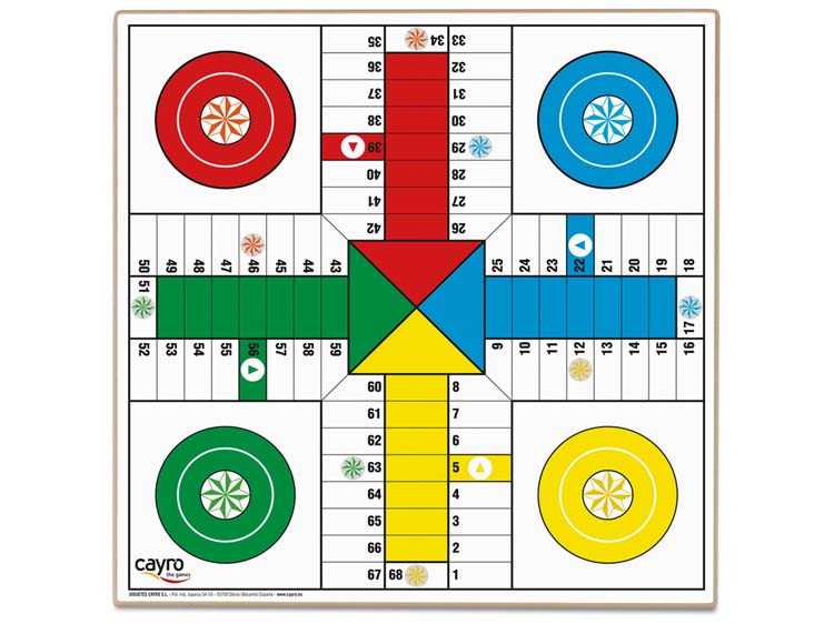 TABLERO PARCHIS - OCA MADERA 33X33 CM CAYRO