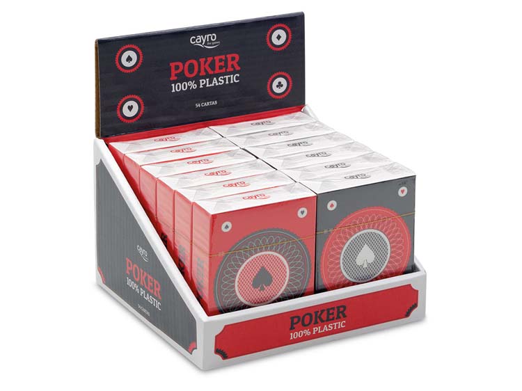 BARAJA CARTAS POKER 100% PLASTICO CAYRO