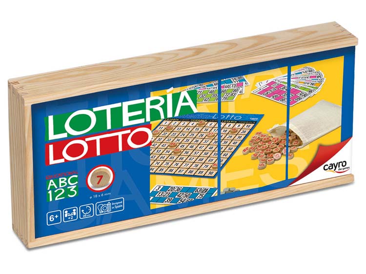 LOTERIA 48 CARTONES CAJA MADERA CAYRO