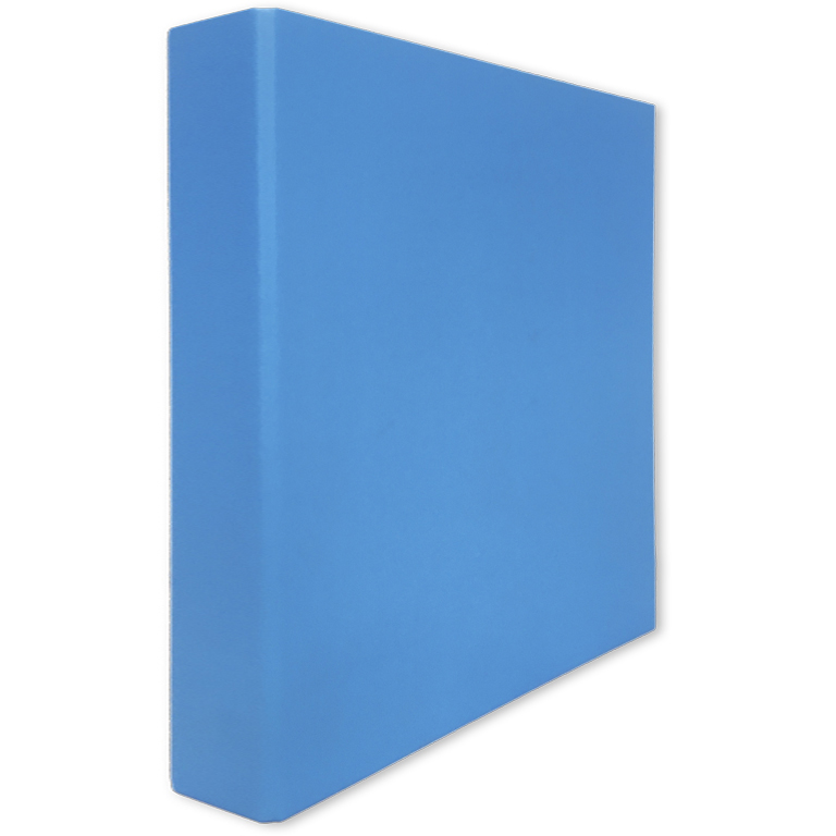 CARPETA ANILLAS PLUS OFFICE FOLIO CARTÓN FORRADO PP 4/40MM AZUL PASTEL