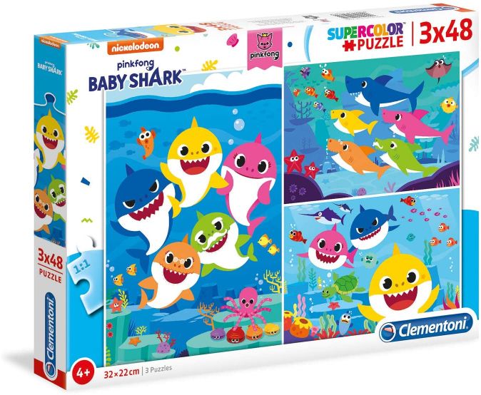 PUZZLE 3X48 PIEZAS BABY SHARK