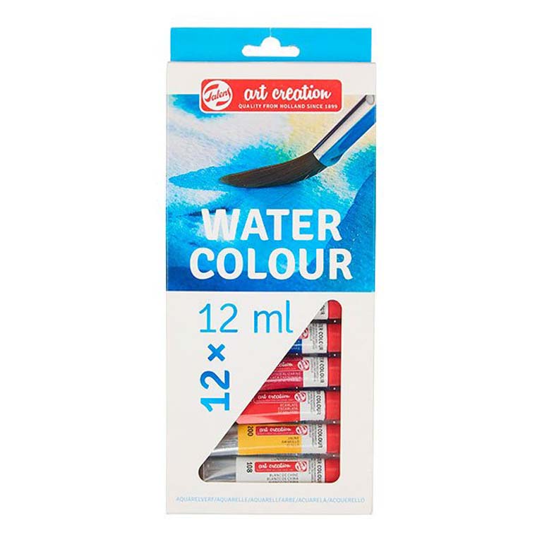 PINTURA ACUARELA TALENS 12 TUBOS COLORES SURTIDOS 12ML