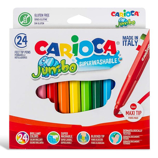 ROTULADORES CARIOCA JUMBO 24 COLORES