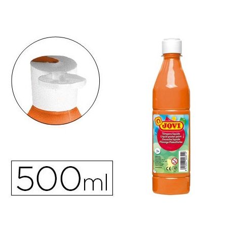 TEMPERA LIQUIDA JOVI BOTE 500 ML COLOR NARANJA