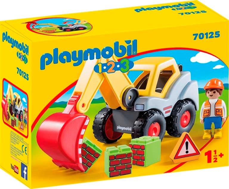 PLAYMOBIL 1.2.3 SHOVEL EXCAVATOR PALA EXCAVADORA