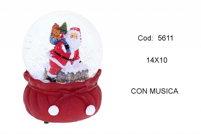 BOLA NAVIDAD SACO ROJO MUSICA 5611